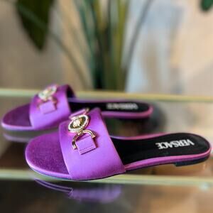 VERSACE Medusa '95 Satin Slides SZ 36